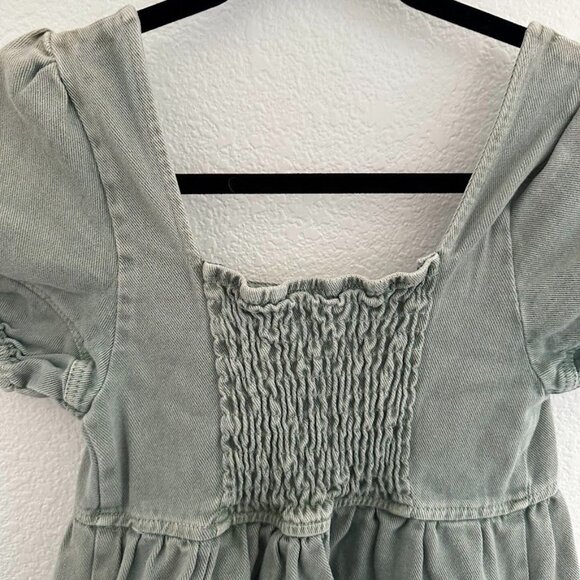 Louna Green Denim Mini Dress - Picture 9 of 11